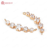 Champagne Brass Zircon Charms Pendants DIY Jewelry Making