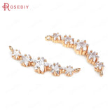 Champagne Brass Zircon Charms Pendants DIY Jewelry Making