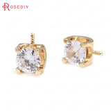 Champagne Brass Zircon Beads Charms for Jewelry Making