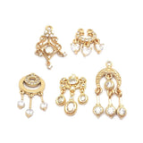 Champagne Brass Zircon Earrings Charms Jewelry Making DIY Findings