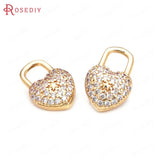 Champagne Brass Zircon Charms Pendants Jewelry Findings