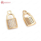 Champagne Brass Zircon Charms Pendants Jewelry Findings