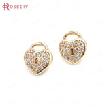 Champagne Brass Zircon Charms Pendants Jewelry Findings