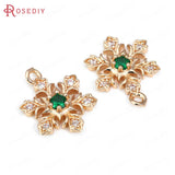 Champagne Brass Snowflake Charms for Earrings Making