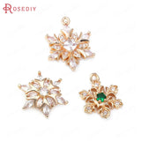 Champagne Brass Snowflake Charms for Earrings Making