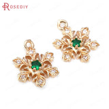 Champagne Brass Snowflake Charms for Earrings Making