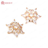 Champagne Brass Snowflake Charms for Earrings Making