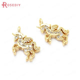 Champagne Brass Unicorn Charms Pendants Jewelry Making DIY