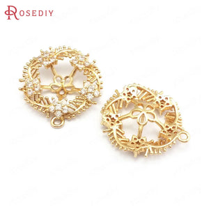 Champagne Brass Pearl Bead Charms Pendants Jewelry Making