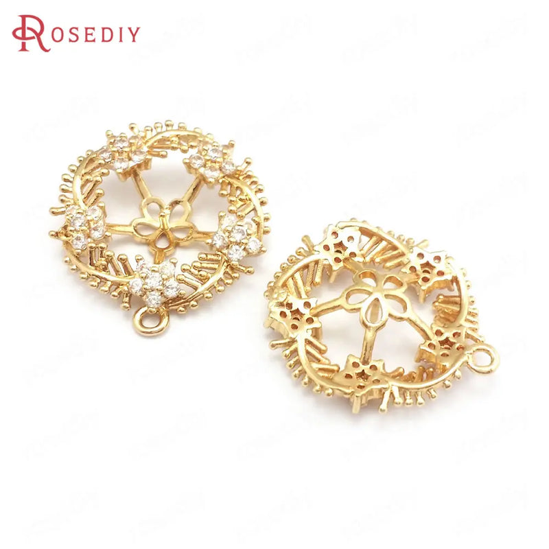 Champagne Brass Pearl Bead Charms Pendants Jewelry Making