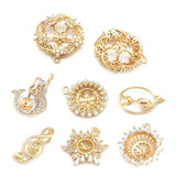 Champagne Brass Pearl Bead Charms Pendants Jewelry Making