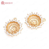 Champagne Brass Pearl Bead Charms Pendants Jewelry Making