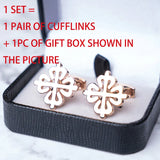 Chinese Knot Cufflinks Men's Wedding French Cuff Button Metal