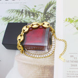 Waterproof Stainless Steel Crystal Bracelet for Women Bling 18K Bangle