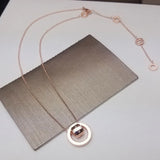 Classic Double Ring Necklace Double Chain Necklace Gift