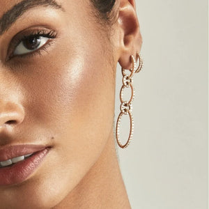 Classic Geometric CZ Circle Hoop Earring
