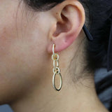 Classic Geometric CZ Circle Hoop Earring