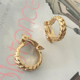 Clip on Earrings Without Piercing Textured Earrings for Women