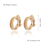 Clip on Earrings Without Piercing Textured Earrings for Women