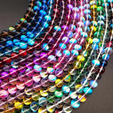 Color-changing Glass Stone Smooth Round Beads Necklace Bracelet