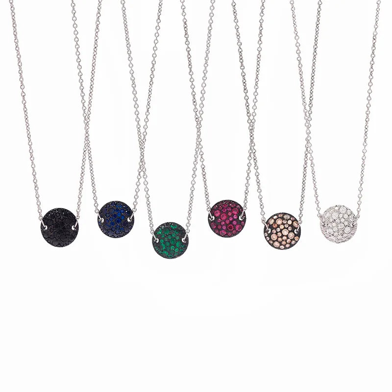 Colorful Mushroom Pendant Crystal Necklace for Women