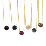 Colorful Mushroom Pendant Crystal Necklace for Women