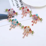Colorful Enamel Flower Hair Claw for Women Girls