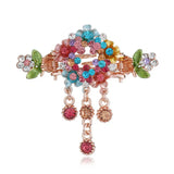 Colorful Enamel Flower Hair Claw for Women Girls
