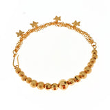 Copper Cuff Bracelet with Metal Ball Beads Plated - Bridal Party Gift