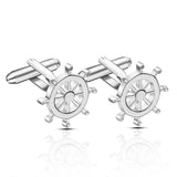 Copper & Silver Rudder Cufflinks for Men