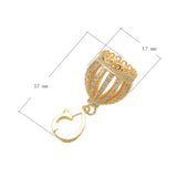 Copper Micro Paved CZ Crown Bead Caps for Tassel Pendant Jewelry Making