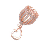 Copper Micro Paved CZ Crown Bead Caps for Tassel Pendant Jewelry Making