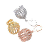 Copper Micro Paved CZ Crown Bead Caps for Tassel Pendant Jewelry Making