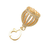 Copper Micro Paved CZ Crown Bead Caps for Tassel Pendant Jewelry Making