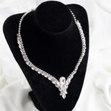 Crystal V Shape Choker Necklace for Women