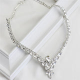 Crystal V Shape Choker Necklace for Women