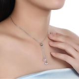 High Crystal Necklaces Women 925 Sterling Silver Crystals