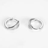 Cubic Zircon Earrings 925 Silver Hoop for Women Girl Birthday Gift