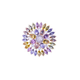Cubic Zircon Flower Brooch Collar Pins for Women