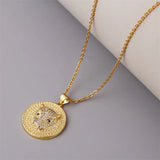 Leopard Pendant Necklace for Women Stainless Steel Chain