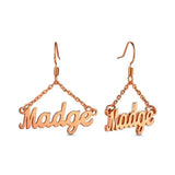 High Letters Drop Minimalist Earrings 18K Jewelry Personalized Name