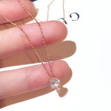 Delicate Crystal Necklace for Women Charm Cubic Zircon Choker Daily Gift