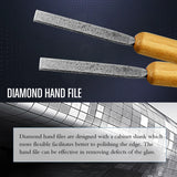 Diamond Hand File Glass Pendant Buffing Tool