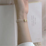 Double Layer Freshwater Pearl Bracelet Wedding Party Jewelry