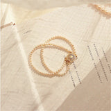 Double Layer Freshwater Pearl Bracelet Wedding Party Jewelry