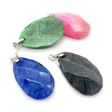 High Dragon Pattern Agate Natural Stone Reiki Necklace Pendant Charm