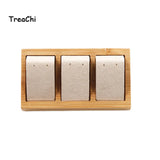 Bamboo Velvet Earring Jewelry Display Stand Holder Tray