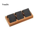 Bamboo Velvet Earring Jewelry Display Stand Holder Tray