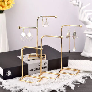 Metal Jewelry Display Holder T Shape Earrings Showcase