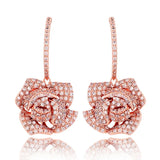 Pink Flower Wedding Earrings for Women Hot Saling